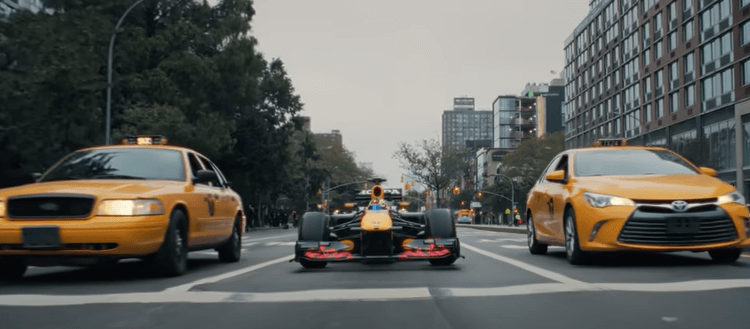 INSANE!!! F1 car drives through the streets of New York City (video)