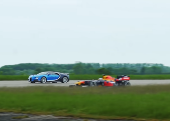 Formula 1 Red Bull vs Bugatti Chiron Drag Race (video)