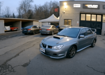 500+HP  Subaru Impreza STI!!! Sound, Flames & Turbo Noises (video)