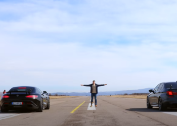 BMW M5 F10 vs Mercedes AMG GTS Intense Drag Race (video)